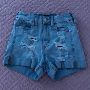 Aeropostel light wash jean shorts